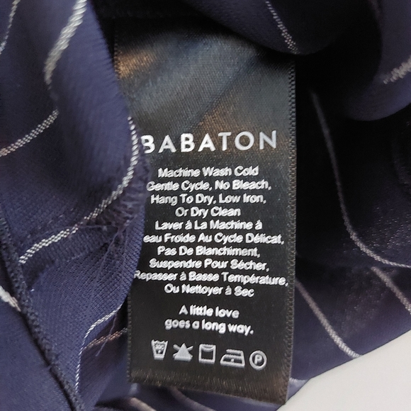 Navy Babaton Crop Tie-Front Blouse - Picture 6 of 9